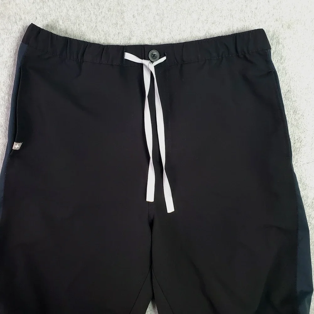 Figs Scrub Pants Mens L/T (Large Tall) Black With Blue Stripe Medical M21SW2014